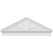 Ekena Millwork Peaked Cap 4 Spoke Architectural PVC Combination Pediment, 50"W x 19-3/8"H x 2-3/4"P (Pitch 6/12) PEDPC050X195PKC04 - alternate 2